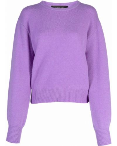 Jersey de punto de tela jersey de cuello redondo Federica Tosi violeta