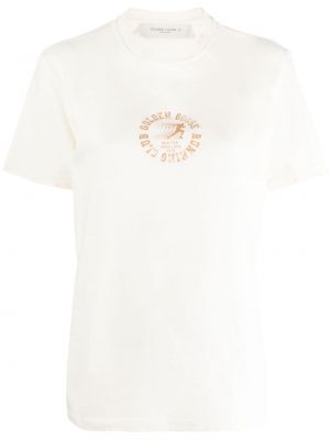 Kokvilnas t-krekls ar apdruku Golden Goose