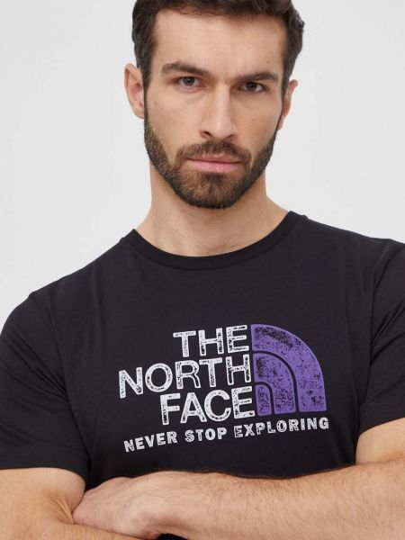 Koszulka z nadrukiem The North Face czarna