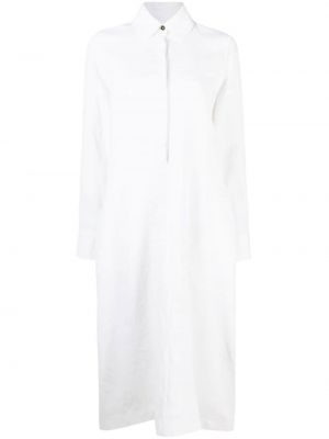Ленена макси рокля Jil Sander бяло