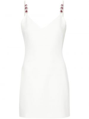 Μini φόρεμα με πετραδάκια από κρεπ David Koma λευκό