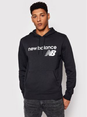 Relaxed fit džemperis su gobtuvu New Balance juoda