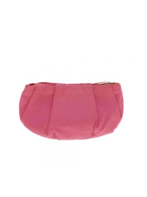 Bolso clutch de nailon Prada Vintage rosa