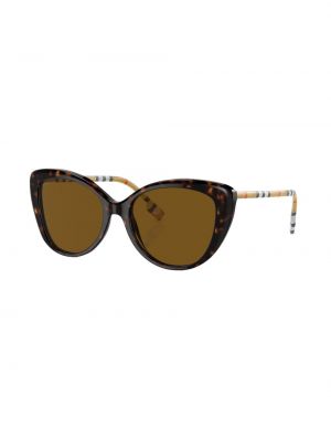 Okulary przeciwsłoneczne w kratkę Burberry Eyewear brązowe