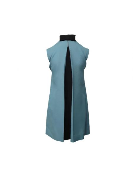 Vestido de lana retro Valentino Vintage azul