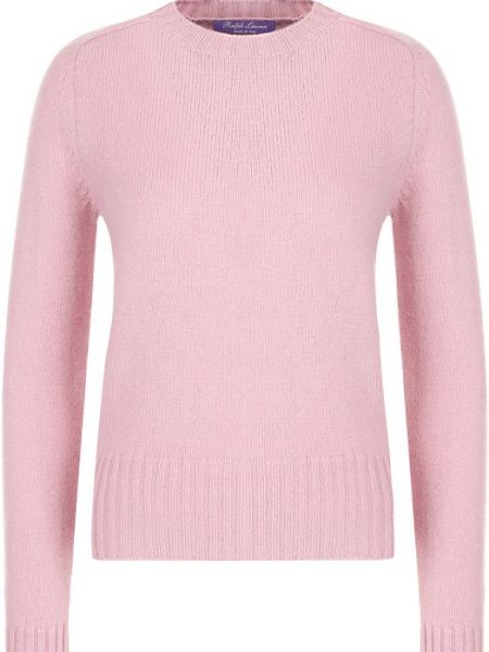 Однотонный кашемировый шерстяной пуловер Ralph Lauren розовый