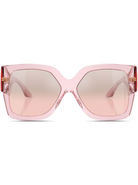 Okulary przeciwsłoneczne oversize Versace Eyewear różowe