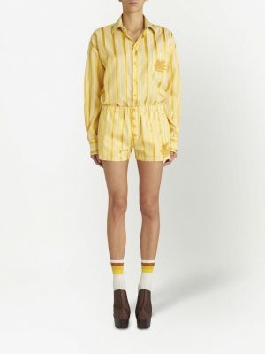 Gestreifte shorts mit geknöpfter mit print Etro gelb