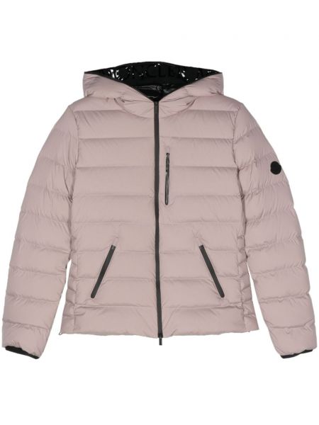 Kukuletalı uzun ceket Moncler pembe