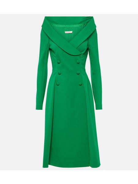 Платье миди с открытыми плечами Dorothee Schumacher зеленый