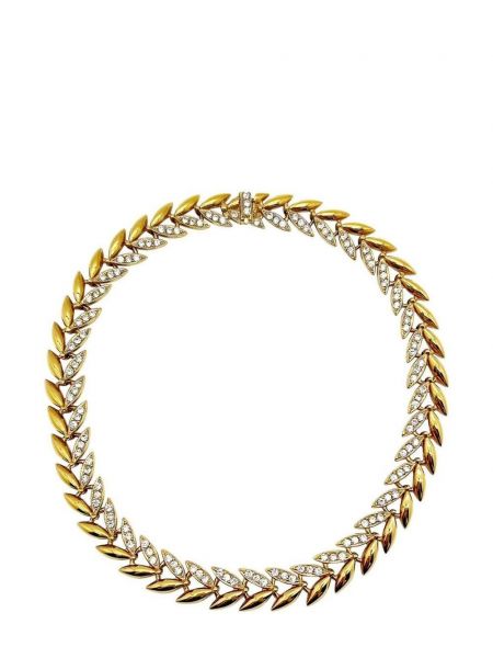 Krištáľový náhrdelník Jennifer Gibson Jewellery zlatá