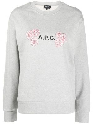 Geblümt sweatshirt mit print A.p.c. grau