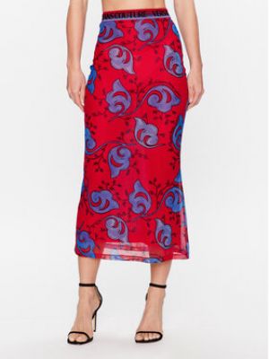 Džínová sukně Versace Jeans Couture červené
