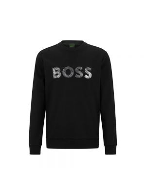 Sweter relaxed fit Hugo Boss Czarny