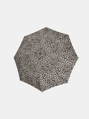 Paraguas con estampado animal print Knirps beige