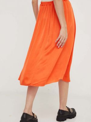 Midi sukně Answear Lab oranžové
