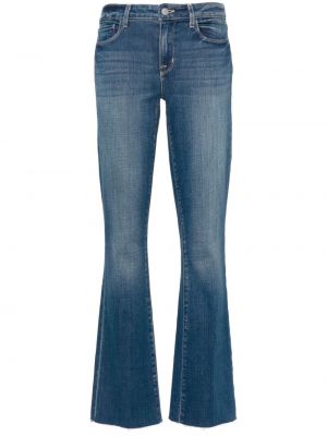 Straight fit džíny s nízkým pasem L'agence modré
