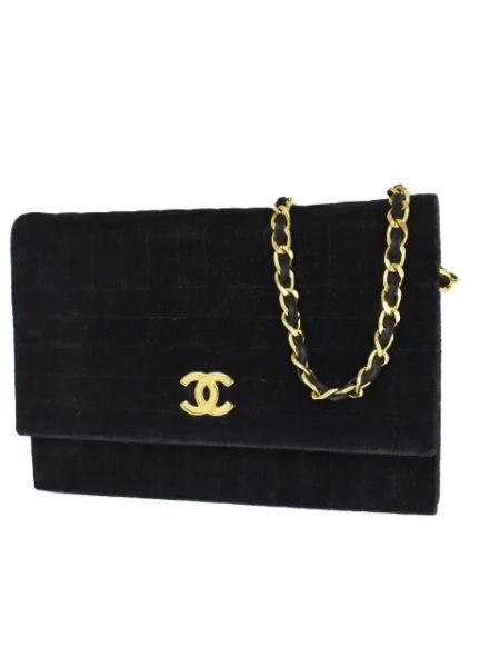 Aksamitny portfel Chanel Vintage czarny