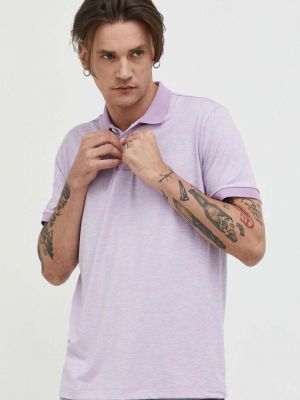 Меланж тениска с дълъг ръкав Abercrombie & Fitch виолетово