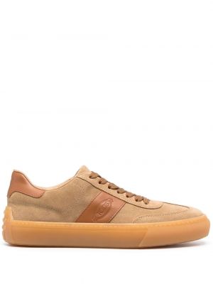 Semsket skinn sneakers Tod's brun