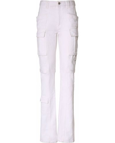 Proste jeansy z paskiem Isabel Marant - biały