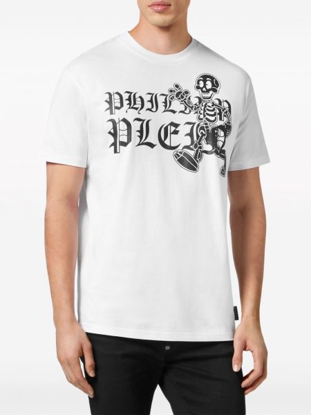 Kokvilnas t-krekls ar apdruku Philipp Plein