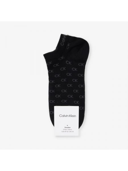 Хлопковые носки Calvin Klein черные