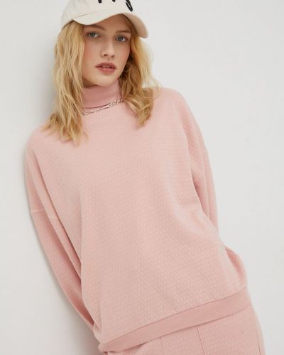 Меланжевый свитер American Vintage розовый