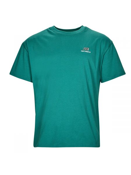 Koszulka bawełniana z krótkim rękawem New Balance zielona