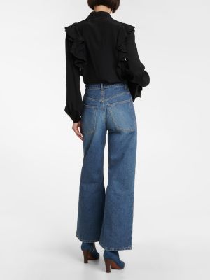 Voľné džínsy s vysokým pásom Chloã© modrá
