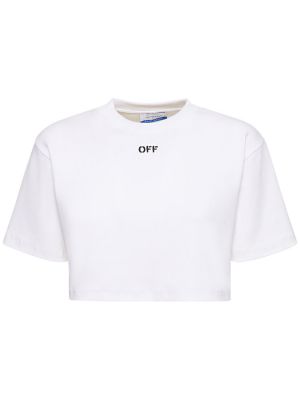 Koszulka bawełniana w paski Off-white