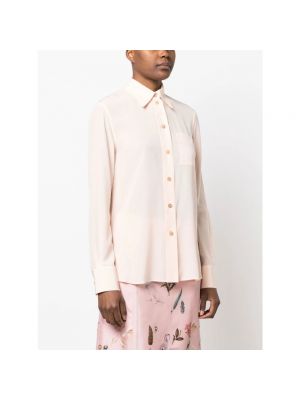 Jedwabna koszula Lanvin różowa