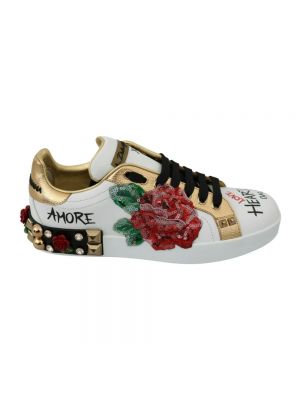 Zapatillas con lentejuelas de cristal Dolce & Gabbana