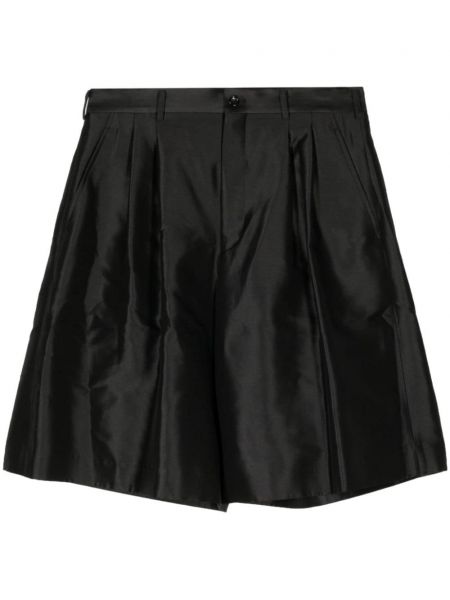 Satenske bermuda kratke hlače bootcut Comme Des Garçons Homme Plus crna