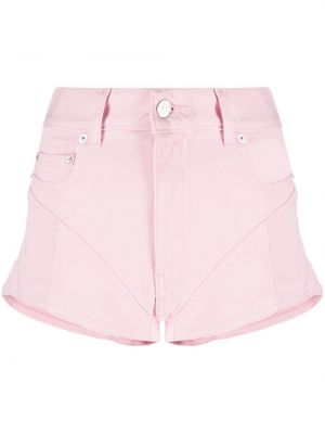Teksariidest lühikesed püksid Mugler roosa