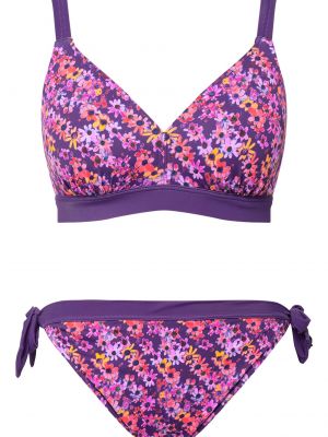 Bikini à motif mélangé Ulla Popken violet