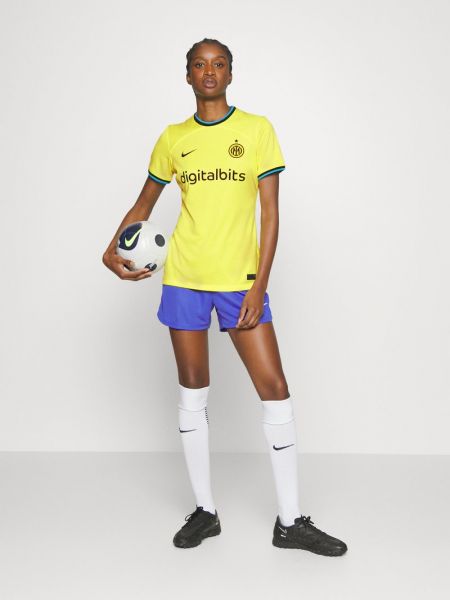 Koszulka z nadrukiem Nike Performance żółta