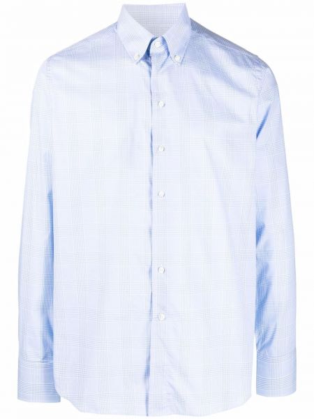 Camisa a cuadros con estampado Canali azul