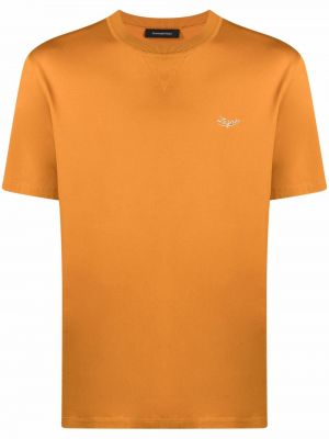 Camiseta con bordado Ermenegildo Zegna naranja