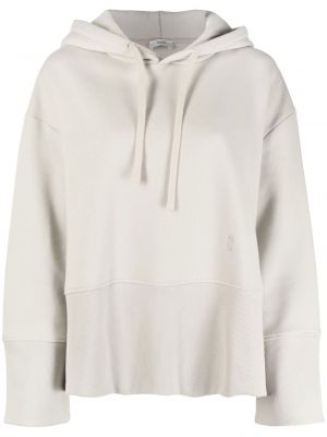 Hoodie med broderi Closed grå