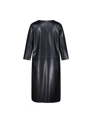 Sukienka midi ze skóry ekologicznej Sportalm czarna