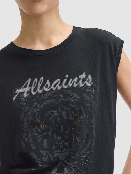 Бавовняна футболка Allsaints чорна