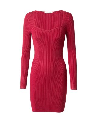 Πλεκτή φόρεμα Abercrombie & Fitch κόκκινο