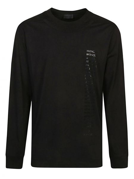 T-shirt di cotone Moncler nero