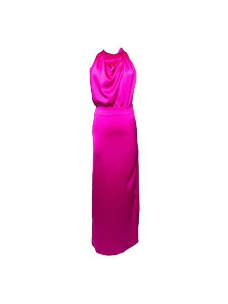 Sukienka długa elegancka Actualee różowa