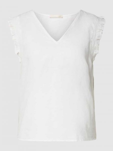 Biała bluzka z falbankami Edc By Esprit