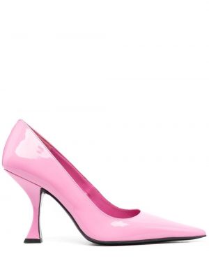 Кожени полуотворени обувки By Far розово