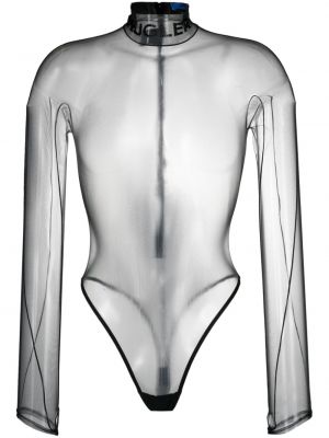 Body transparente Mugler negru