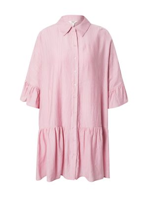Košeľové šaty Object ružová