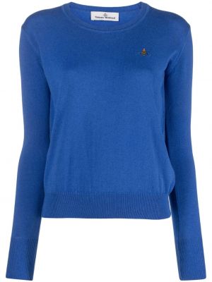 Medvilninis kašmyro megztinis Vivienne Westwood mėlyna